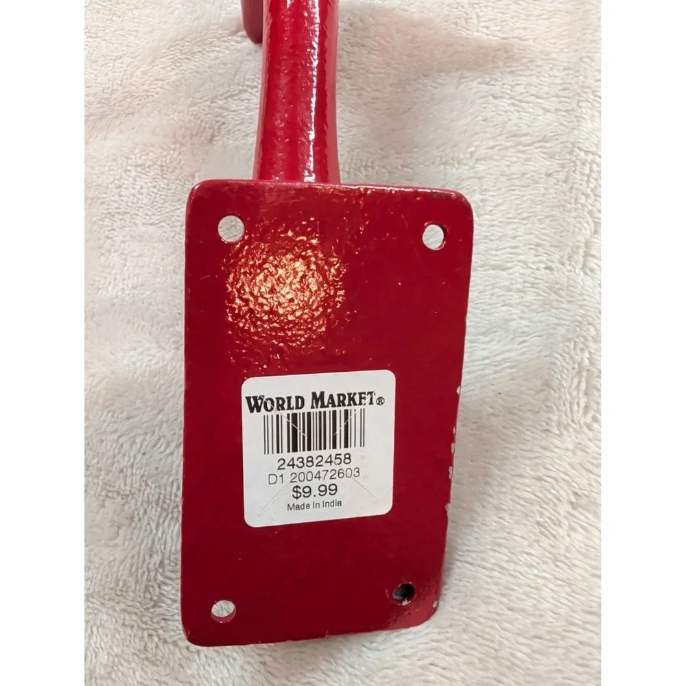 World Market Giraffe Wall Hooks Set of 3 Cast Iron Primary‎ Colors R/ Y/ B